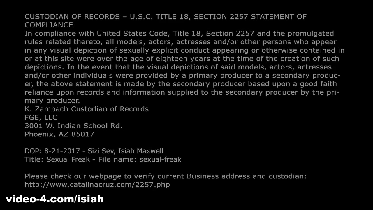Sexual Freak - Isiah Maxwell XXX