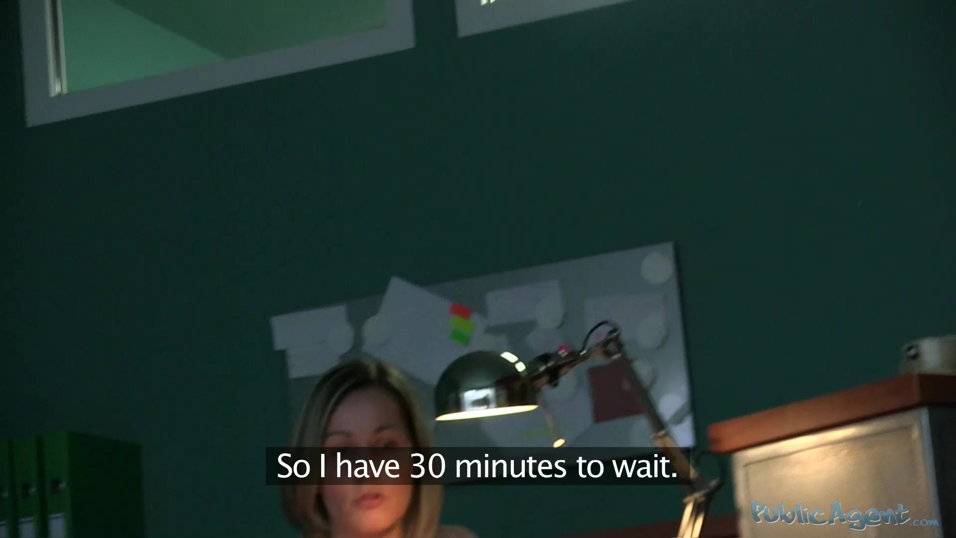 Advertising agent convincing amateur girl to cast in his movie