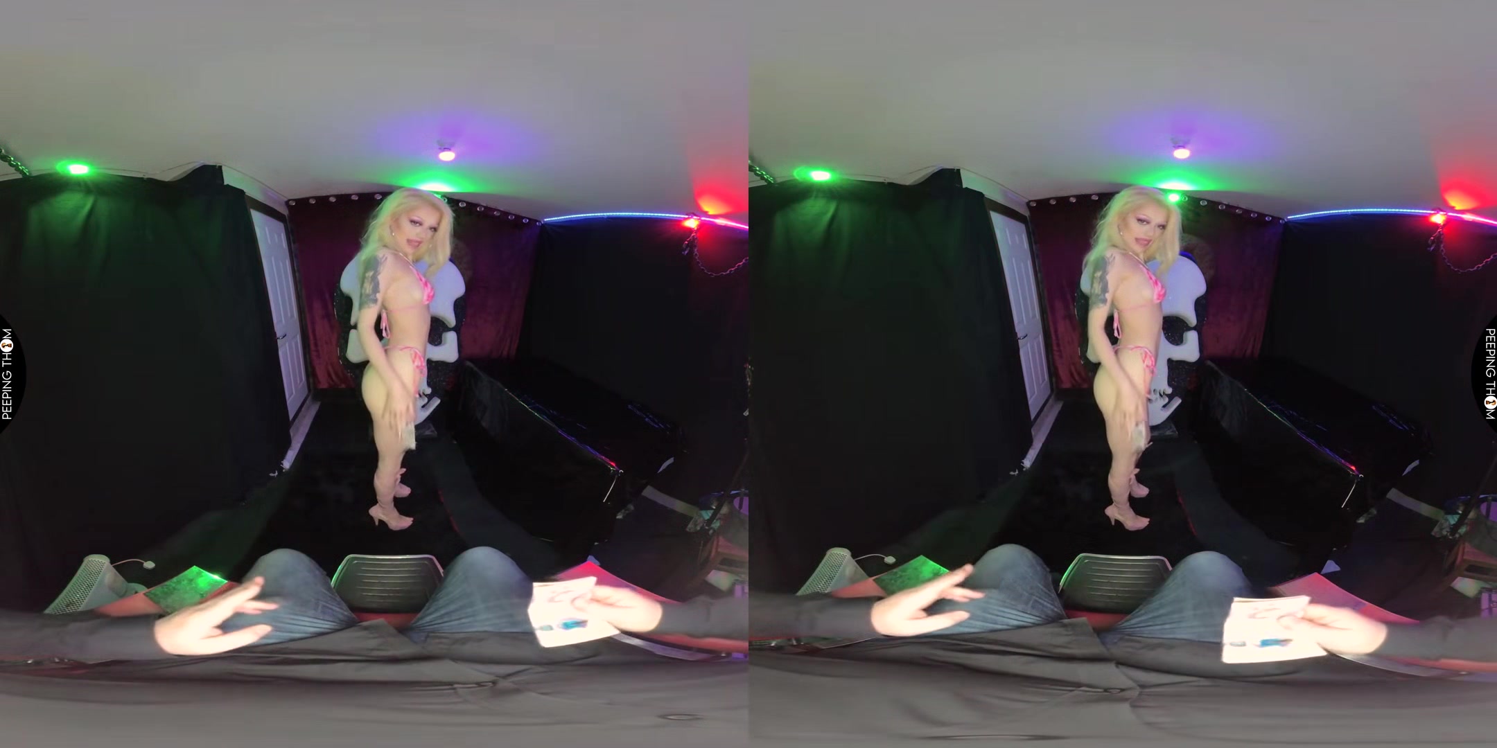 Teen Stripper; Solo Striptease with Blonde Babe