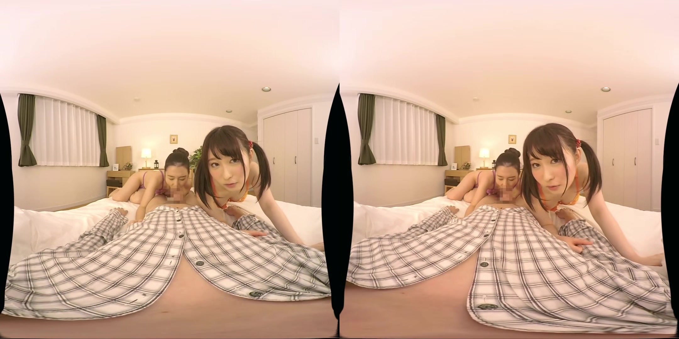 Beautiful Stepsister from Southern Japan Fight Over your Dick!; Cute Japanese Teens Threesome MFF POV VR
