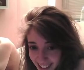 Amateur couple on webcam facial on glasses camaster