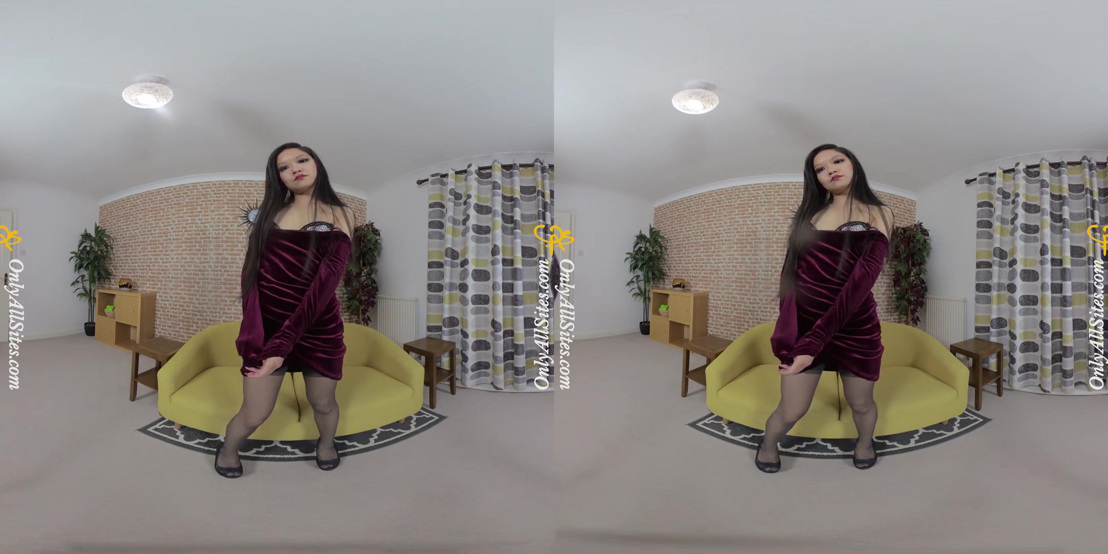 Louisa Lu - Sexy Asian Girl; Asian Goth Girl Striptease