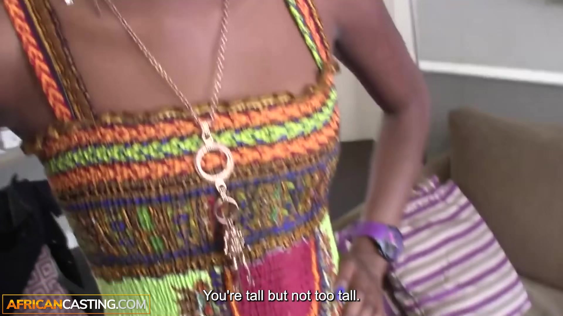 Ebony Model Performs Ancient Facial Interracial African Ceremony During Job Interview