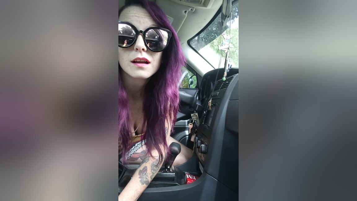 Public Masturbation In A Sports Car At The Park - Ladythetramp