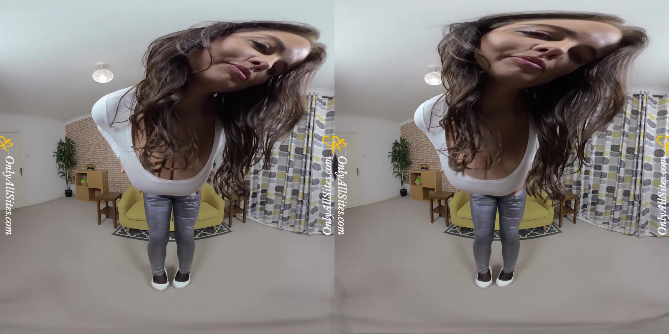 Kay G - Strips Down to Show Her Huge Tits - Big Tits Striptease Solo Model