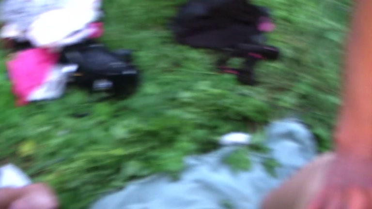 Exposed college gals convulsing in the outdoor group hardcore