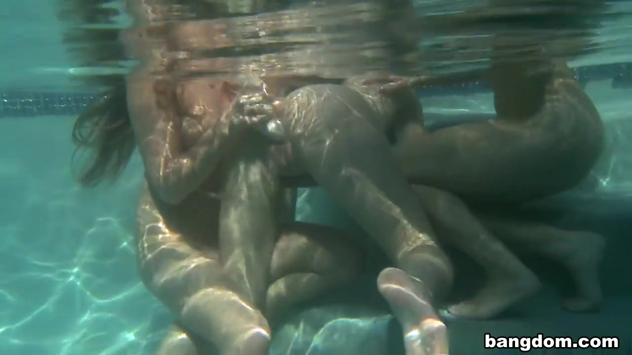 Get wet with some lesbos poolside