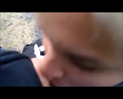 Public blowjob from a very beautiful Swedish blonde