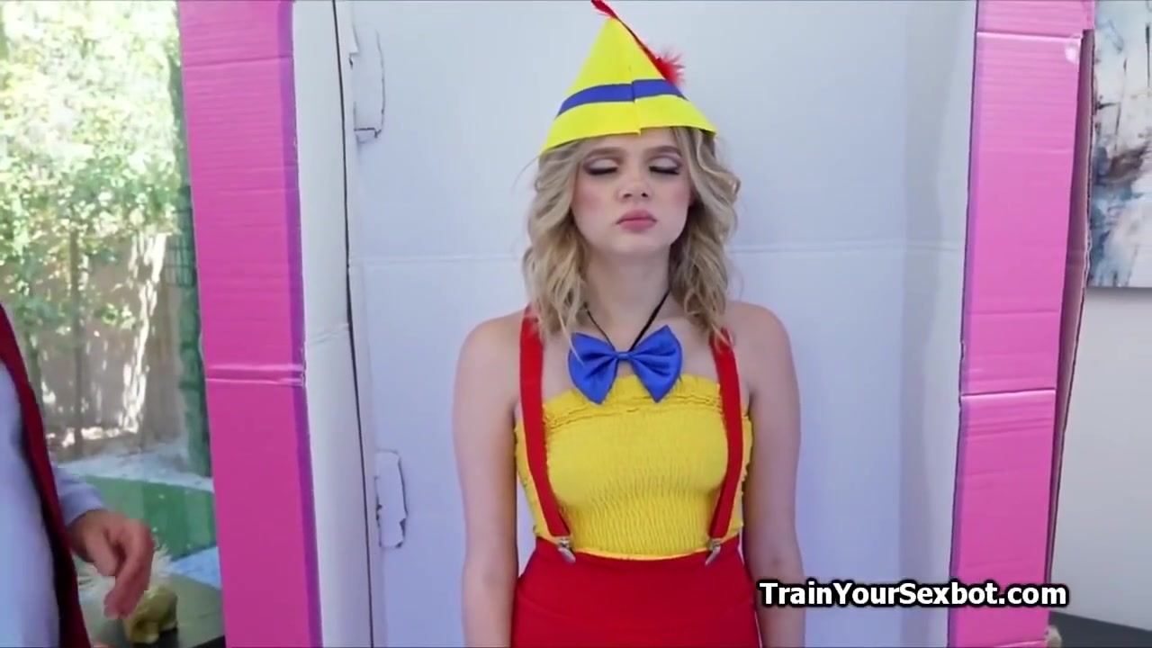 Petite Blonde Sexbot Meets Fat Dick With Her Mouth