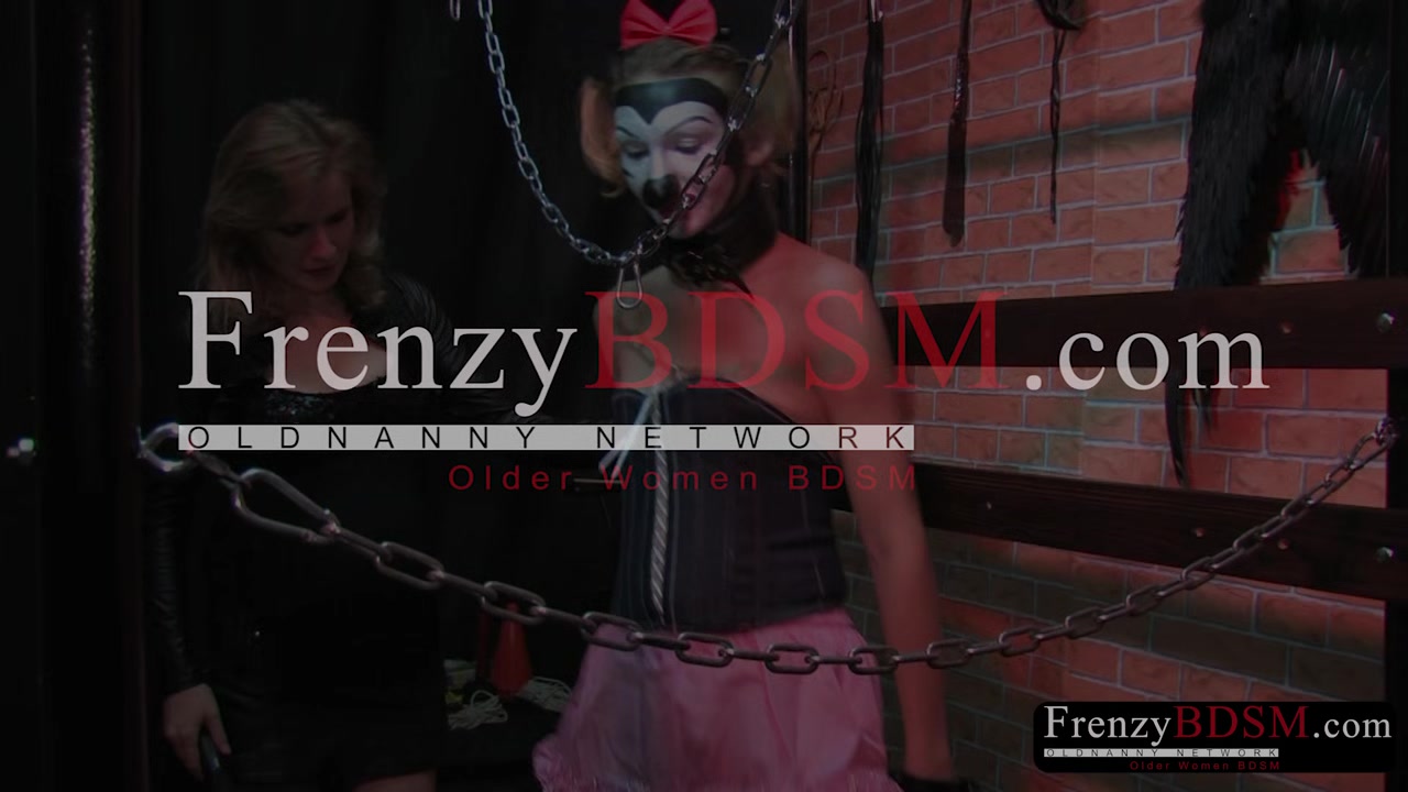 FrenzyBDSM Clamps used on Bondaged Jester Tits