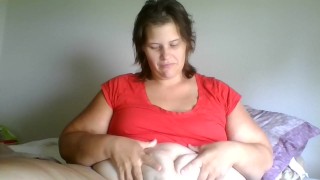 Hot Pregnant BBW Belly Play POV