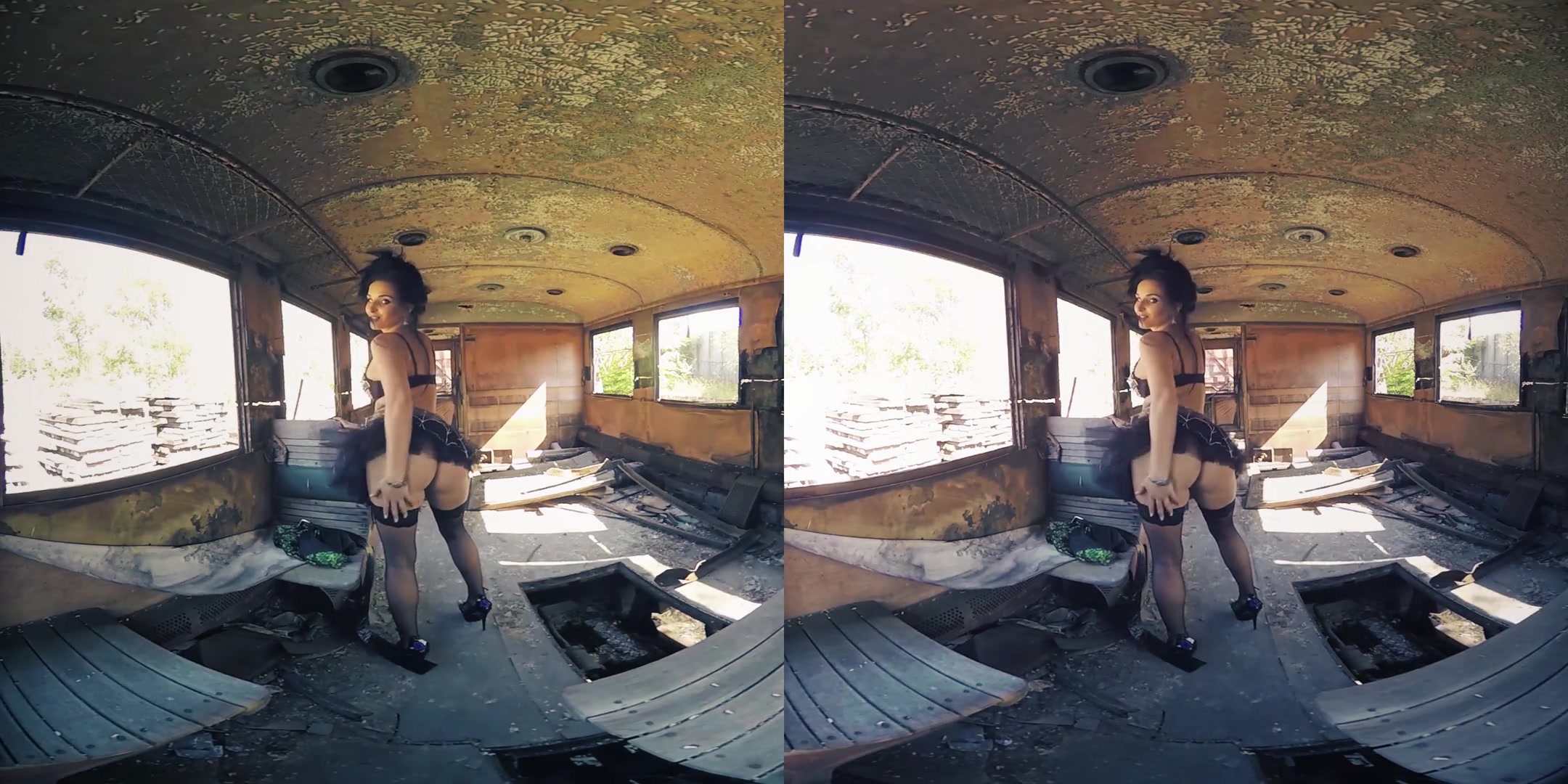 Lucia Denvile in Tatted Up Babe Gets Naked in an Abandoned House - BravoModelsMedia