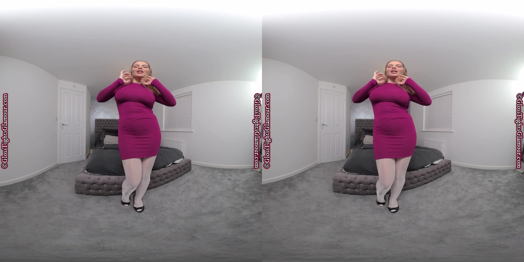 White Tight JOI - GlossTightsGlamourVR