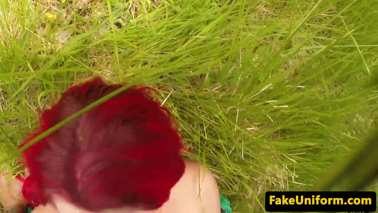 Uk redhead sucks before using bigboobs on cop