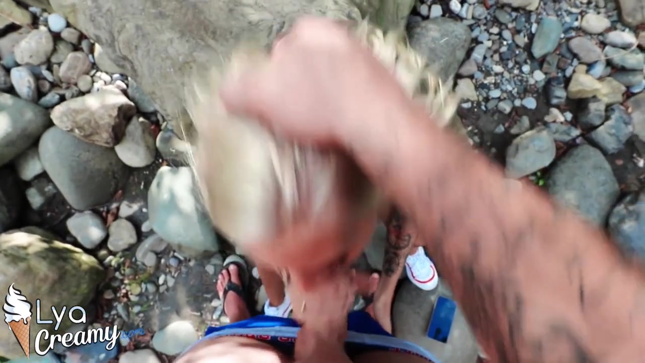 Blonde Blowjob Big Dick And Handjob Outdoor - Oral Creampie