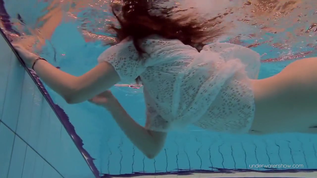 White Dressed Tight Hairy Babe Underwater - Katy Soroka