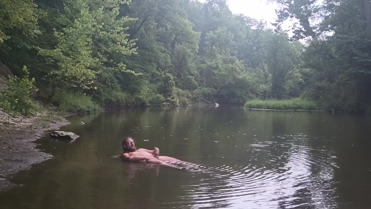 In Nature 13: Massive Cumshot In The Creek!