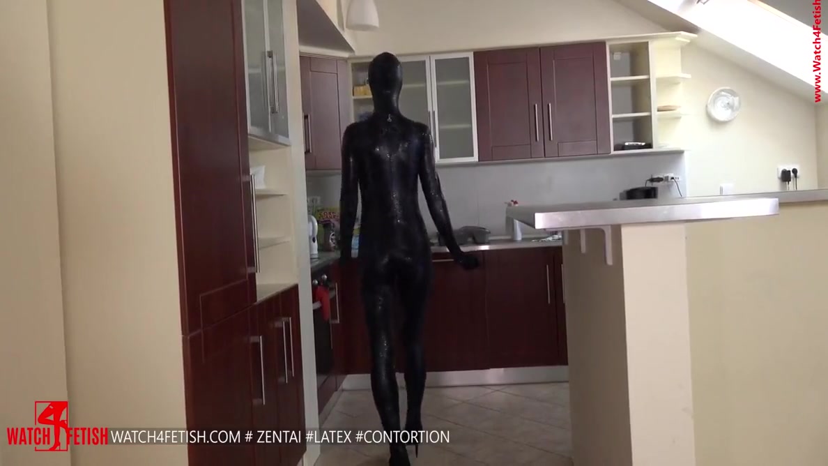 Pornstar Alexa In Flexible Exercises In A Zentai Catsuit