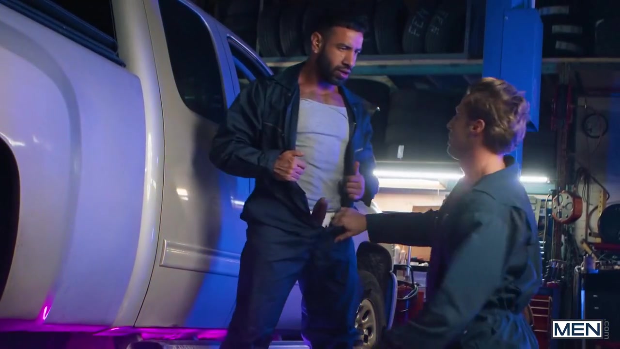 Dom King And Mateo Zagal In Mechanics Secret: Wrenches & Dicks