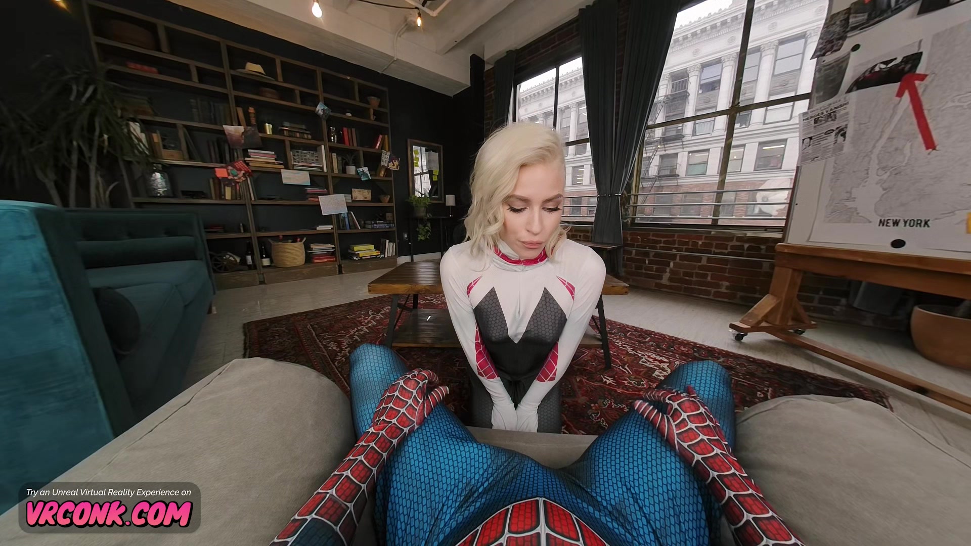 VR Conk Spider-Gwen XXX Parody - Hot Kiara Cole As Gwen Stacy cosplay VR Porn
