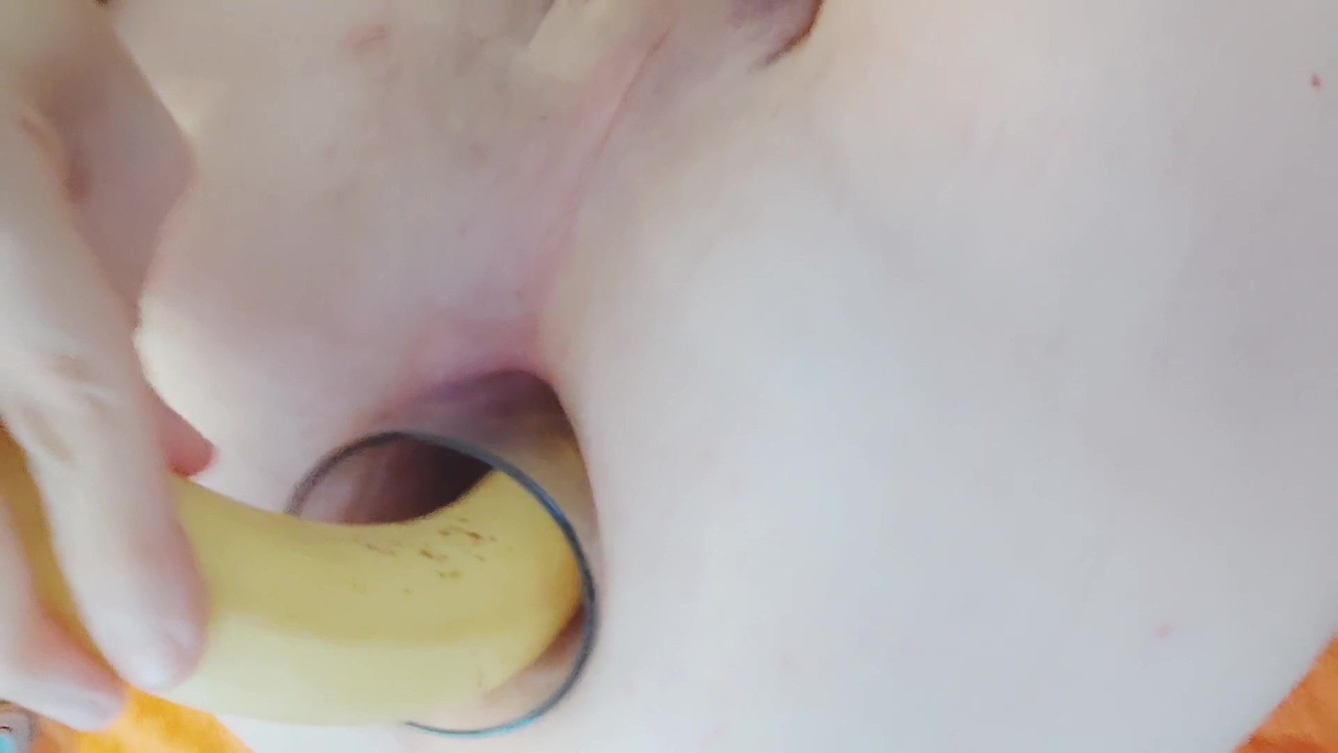 Two Bananas Anal Pushing A Glass Inside My Beautiful But Broken Asshole!
