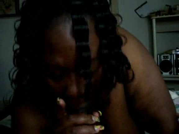 Black wife gives a head to this enormous black cock