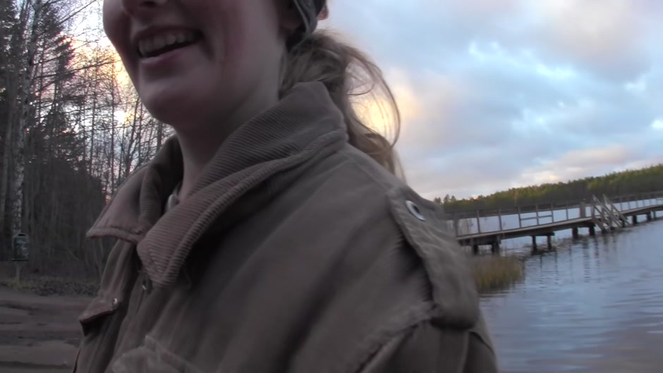 Sweet girl on camping in the adult couples porn