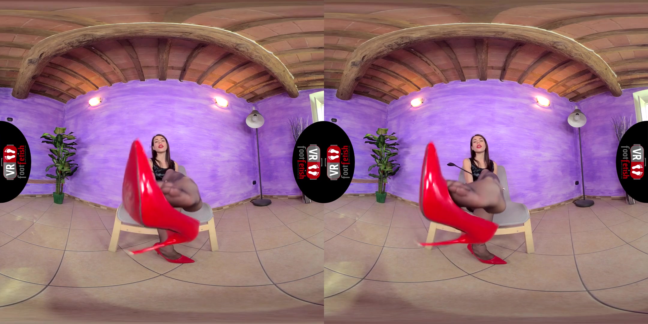 Sexy Mistress Petra Shows Off Her Amazing Feet; Foot Fetish VR Solo Nylon Stockings