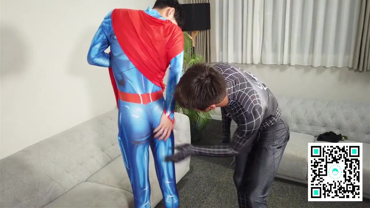 X Superman Sexy Costume Roleplay With Spider Man