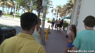 Spring Break on College Rules with Big Ass and Big Natural Tits Teens!