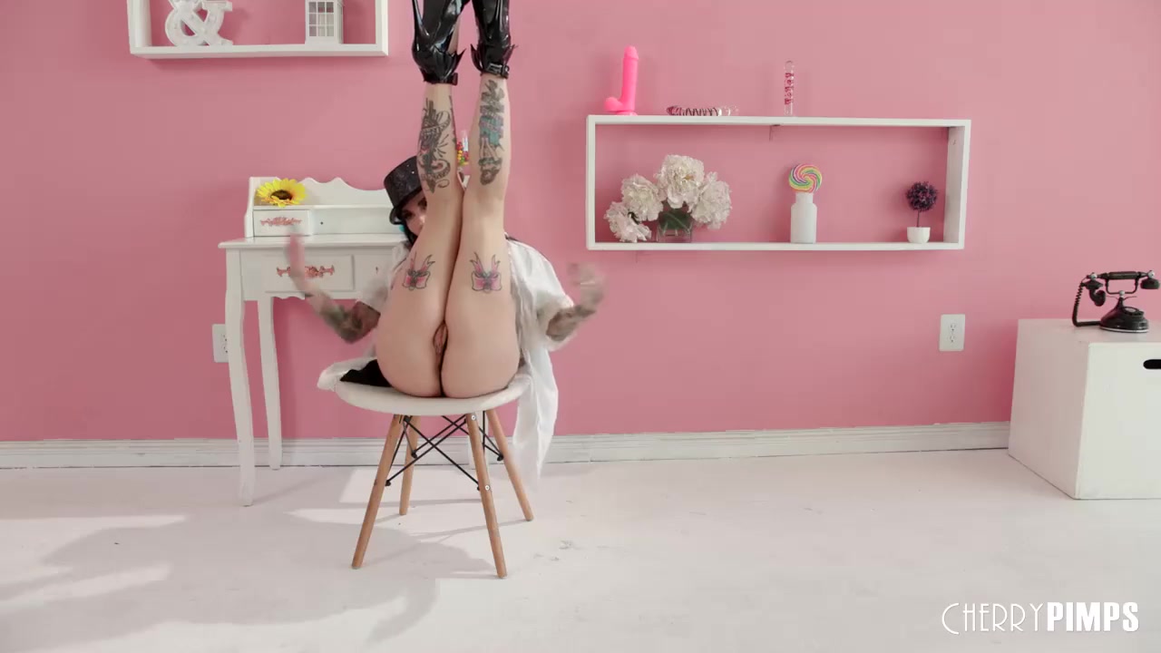 Tattooed Big Tits Alt Milf Strips And Masturbates With Her Toy - Joanna Angel