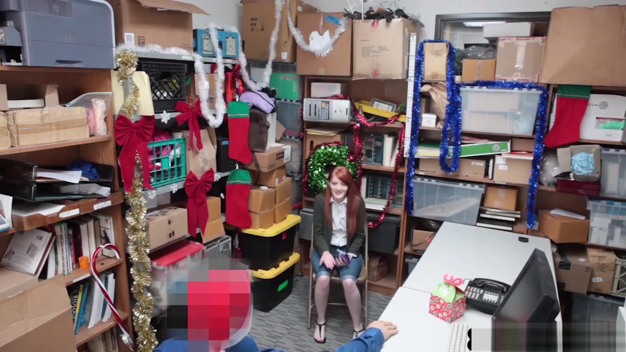Redhead teen 18+ Thief Fucked By A Security Guys Hard Cock