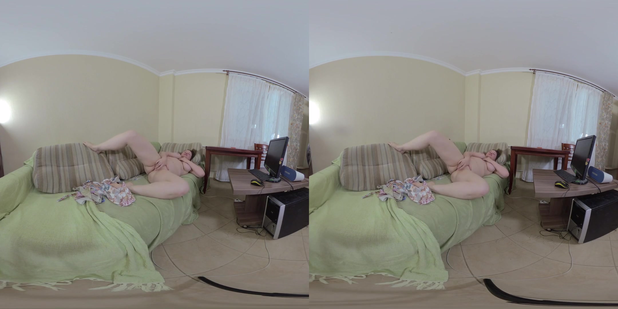 Big Tits Milf Eva White Home Alone at Night - Big Tits Amateur BBW