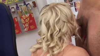 LUCKY GUY GETS THREESOME WIT BIG BOOB BLONDE SLUTS