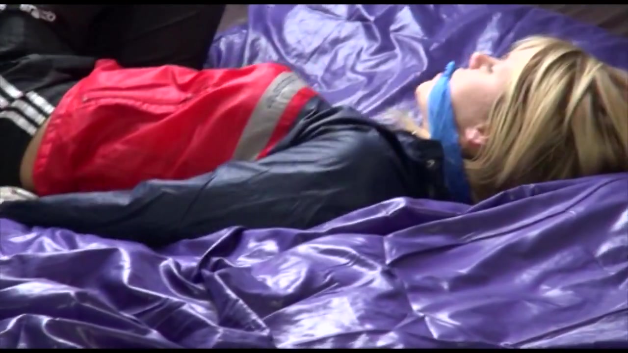 Get 3 Diferent Videos, One With Jessy, Two With Samantha Enjoying Bondage Her Shiny Nylon Rainwear In One Package From Our Archive!