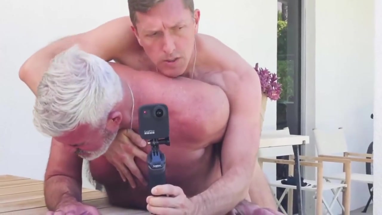 Gay Lovers Having Pool Side Hook Up