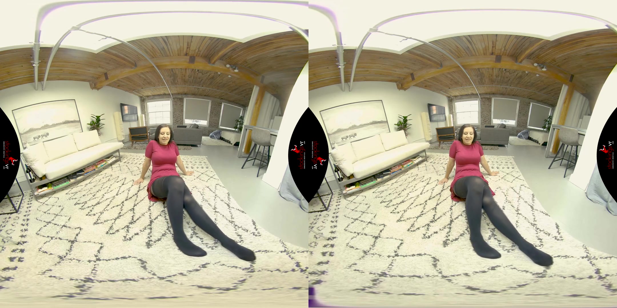 I Am Wearing Your Wife's Panties - Sexy Brunette Leg and Stocking Fetish VR