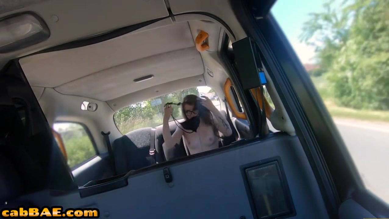 Slutty inked teen 18+ banged in the taxi outdoor by taxi driver