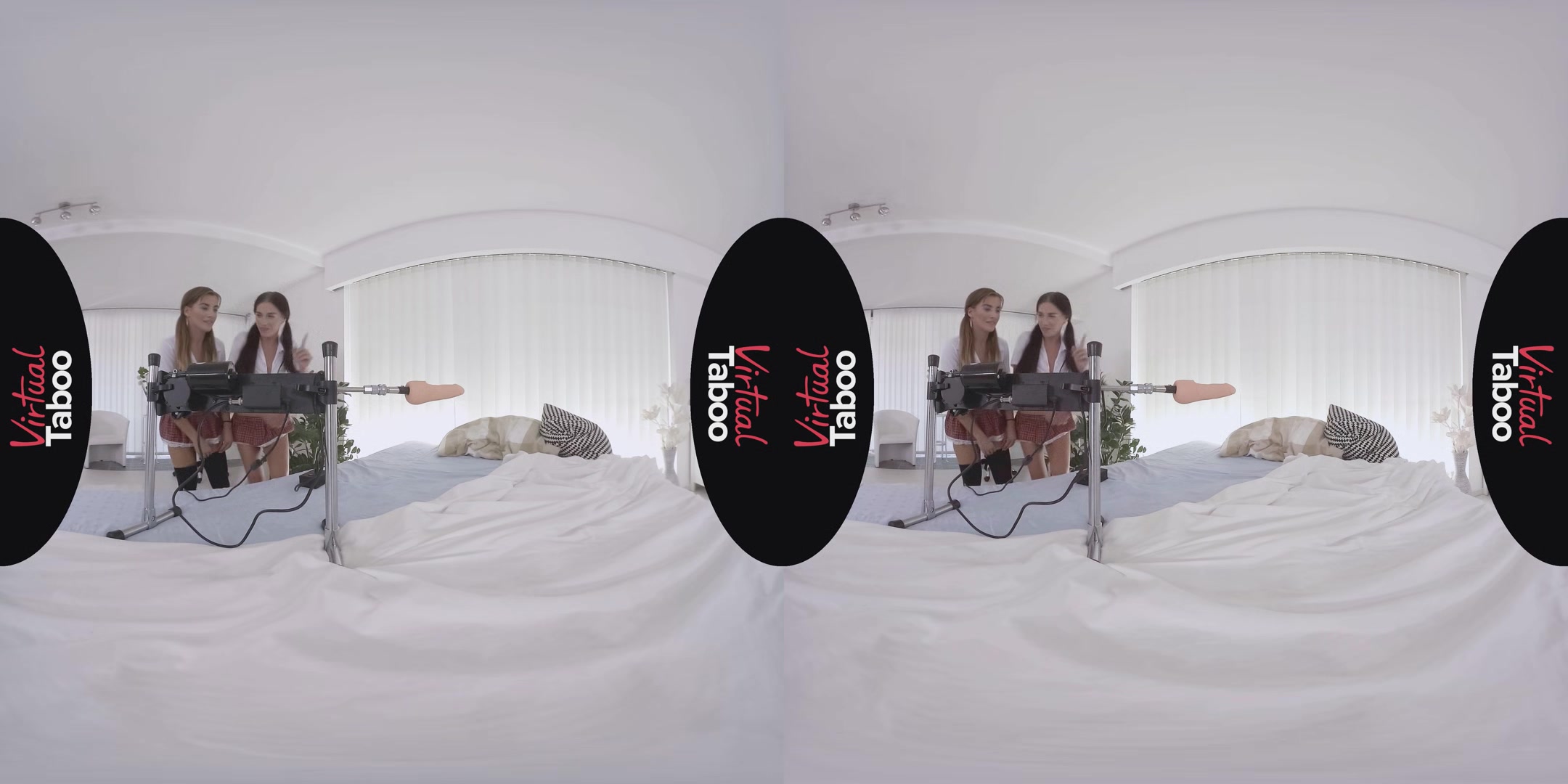 Eveline Dellai, Silvia Dellai VR Porn: Dellai Twins Try Fucking Machine - VirtualTaboo