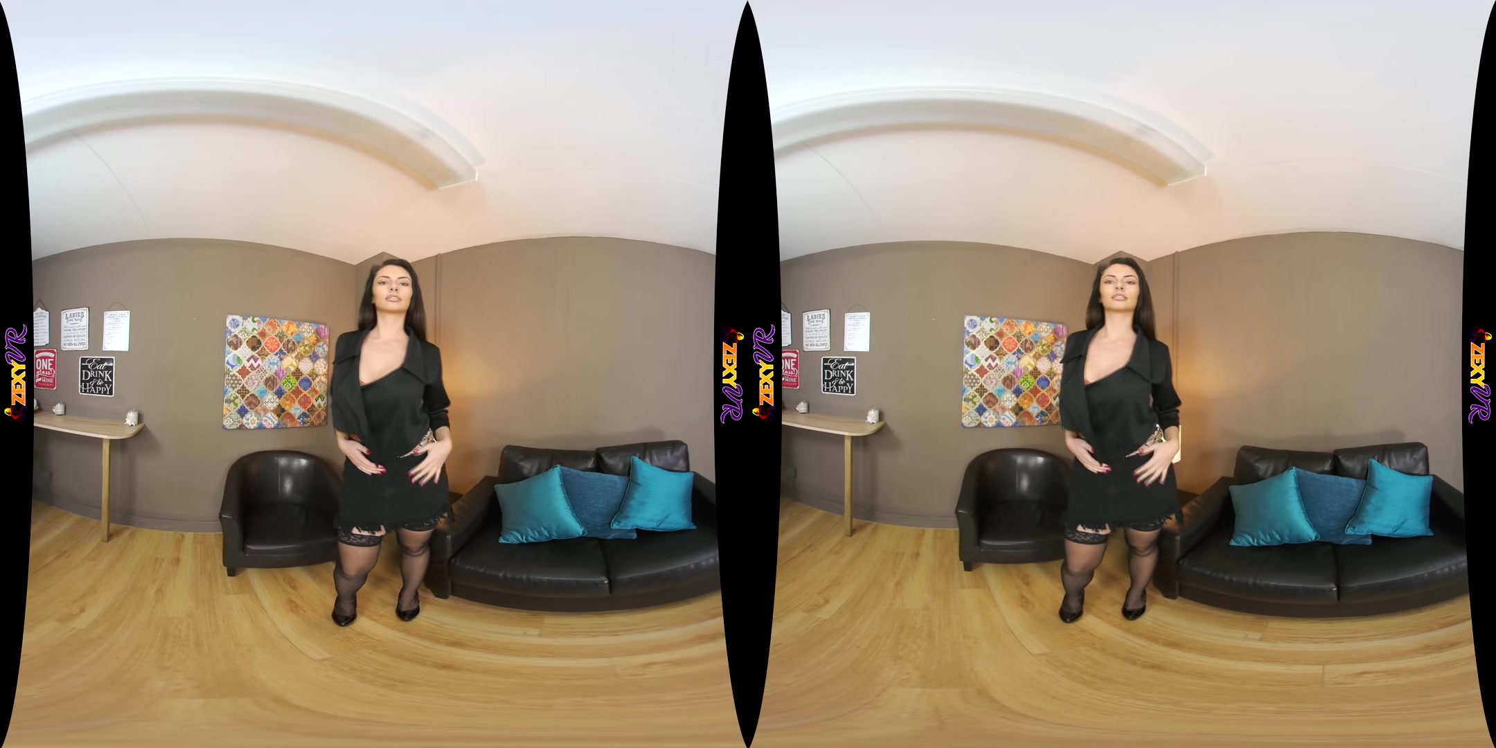 Orange Is The New Black - Big Tits Brunette Sexy Secretary Striptease Vr