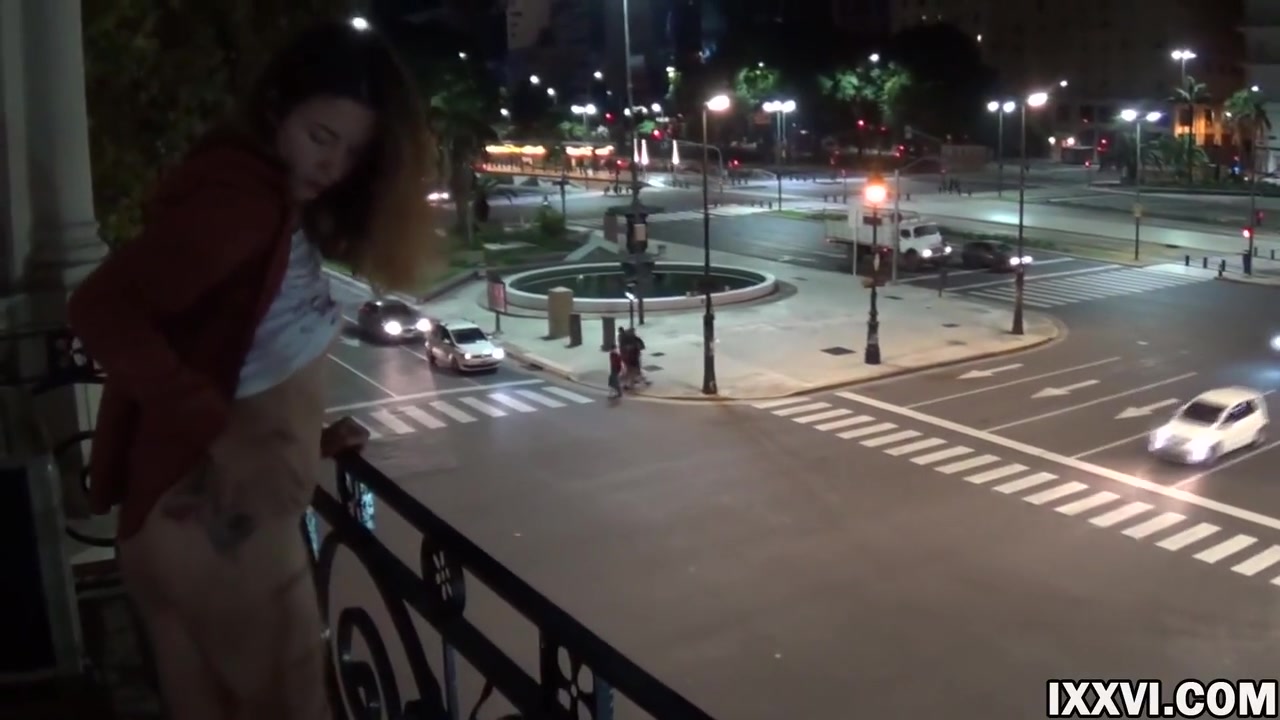 Outdoor Public Pissing From A Balcony In America