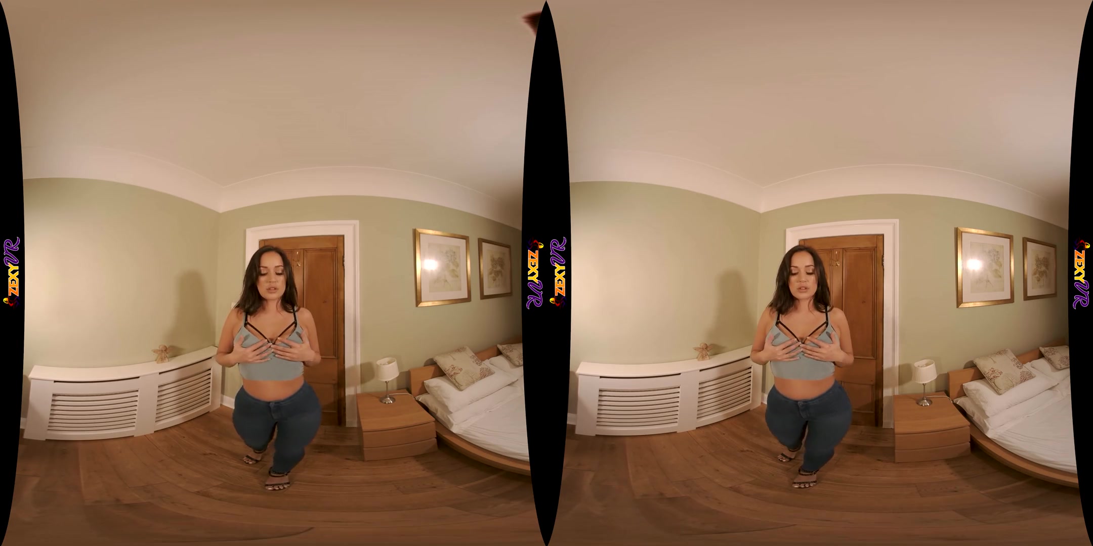I'm Home Alone - Big Tits Babe Solo Striptease - SexLikeReal