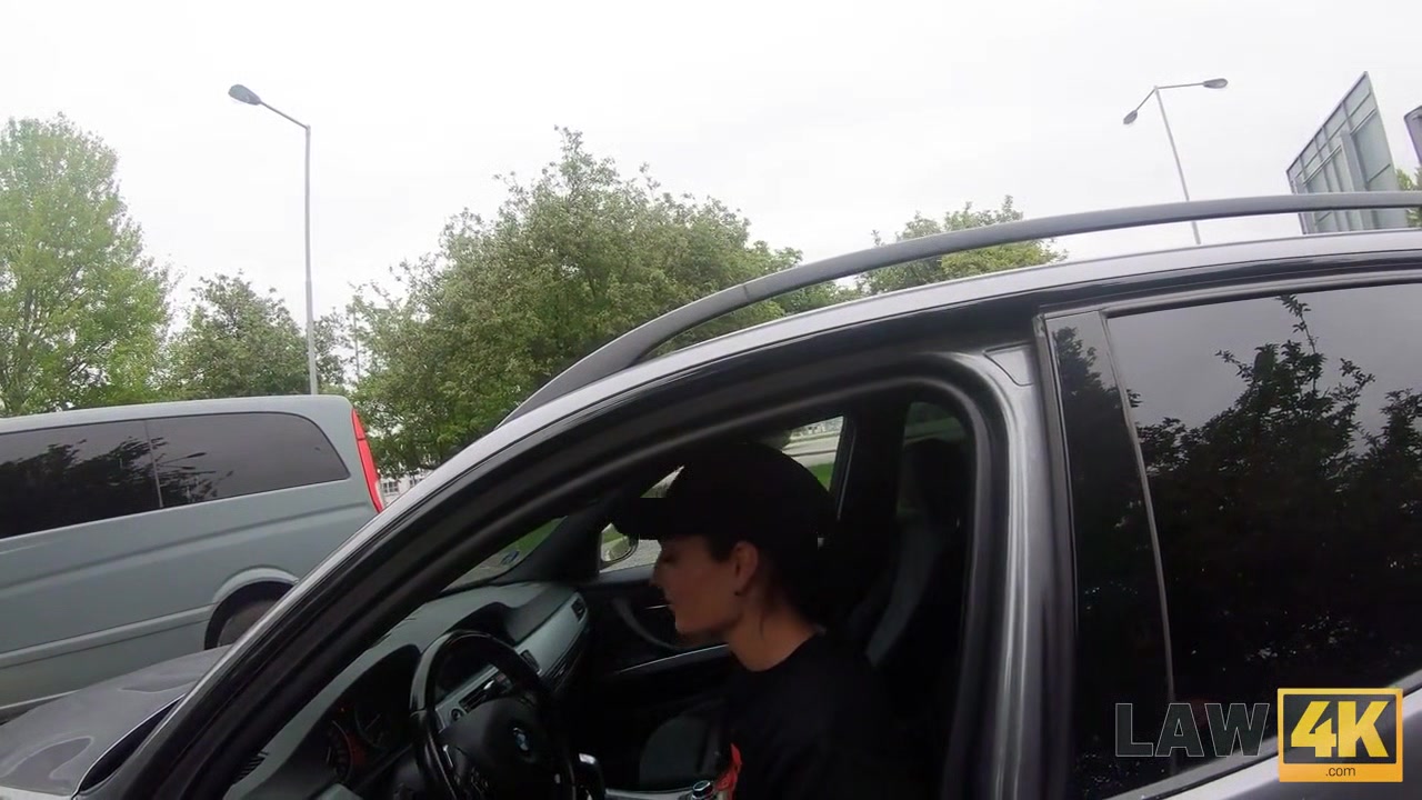 LAW4k. Girl should give a head and spread her tiny legs in jail for car stealing