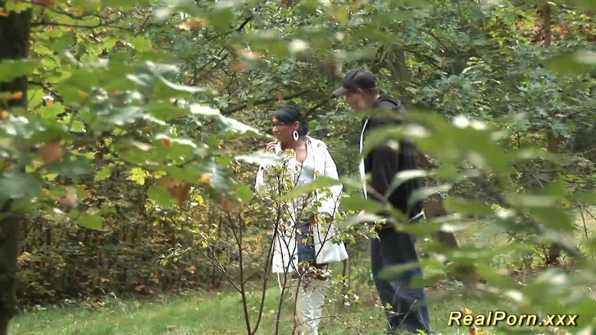 wild anal fuck in the wood