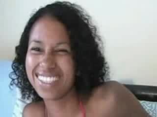Curly-haired Ebony needs a huge facial after great fucking action