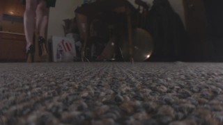 Unaware Giantess Wearing Squeaky Heels