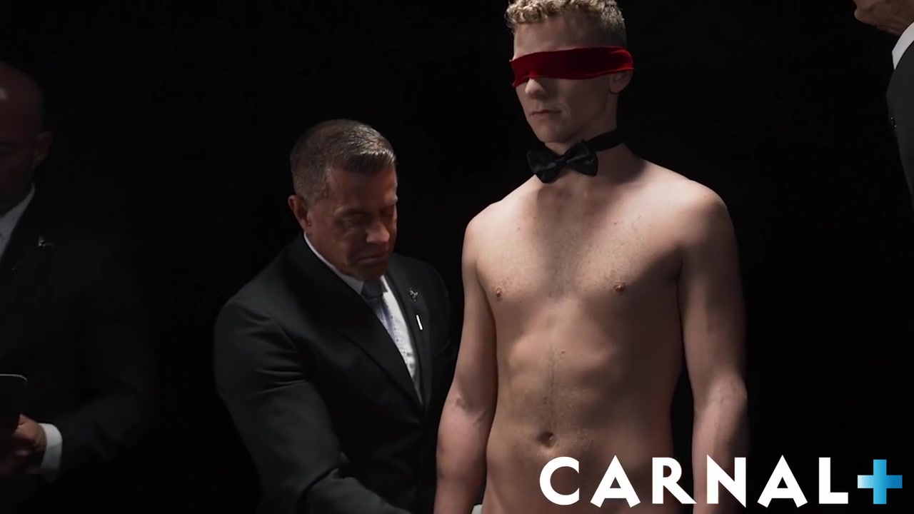 Suited Gay Face Fucks Moaning Twink Sub