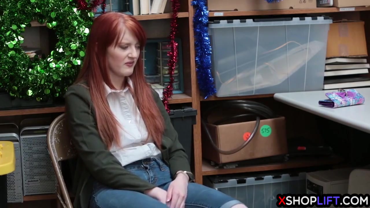 Shoplifting Redhead teen 18+ Got Hard Fucked For Stealing