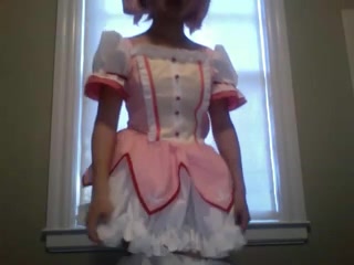Cute Japanese cosplayer stripping her petite body on cam