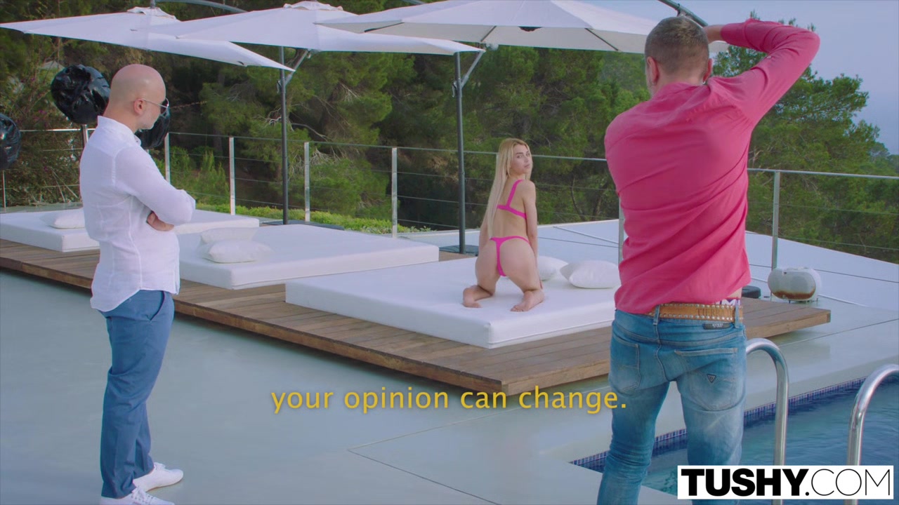 TUSHY Model has a crush on her manager and uses a butt plug to get his attention